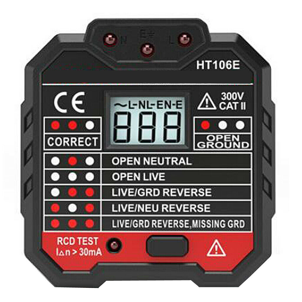 Backlight Display Power Strom Tester Socket Measure Board Meter HT106 E