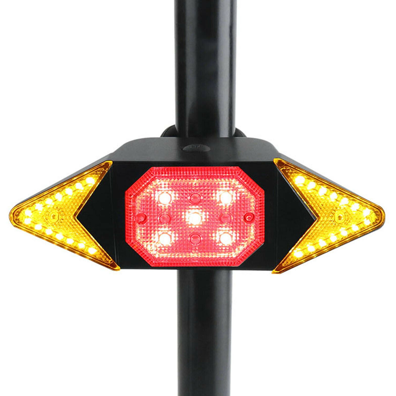 Rechargeable LED Bike Rear Lamp Wireless Remote Control Cycling Taillight  @