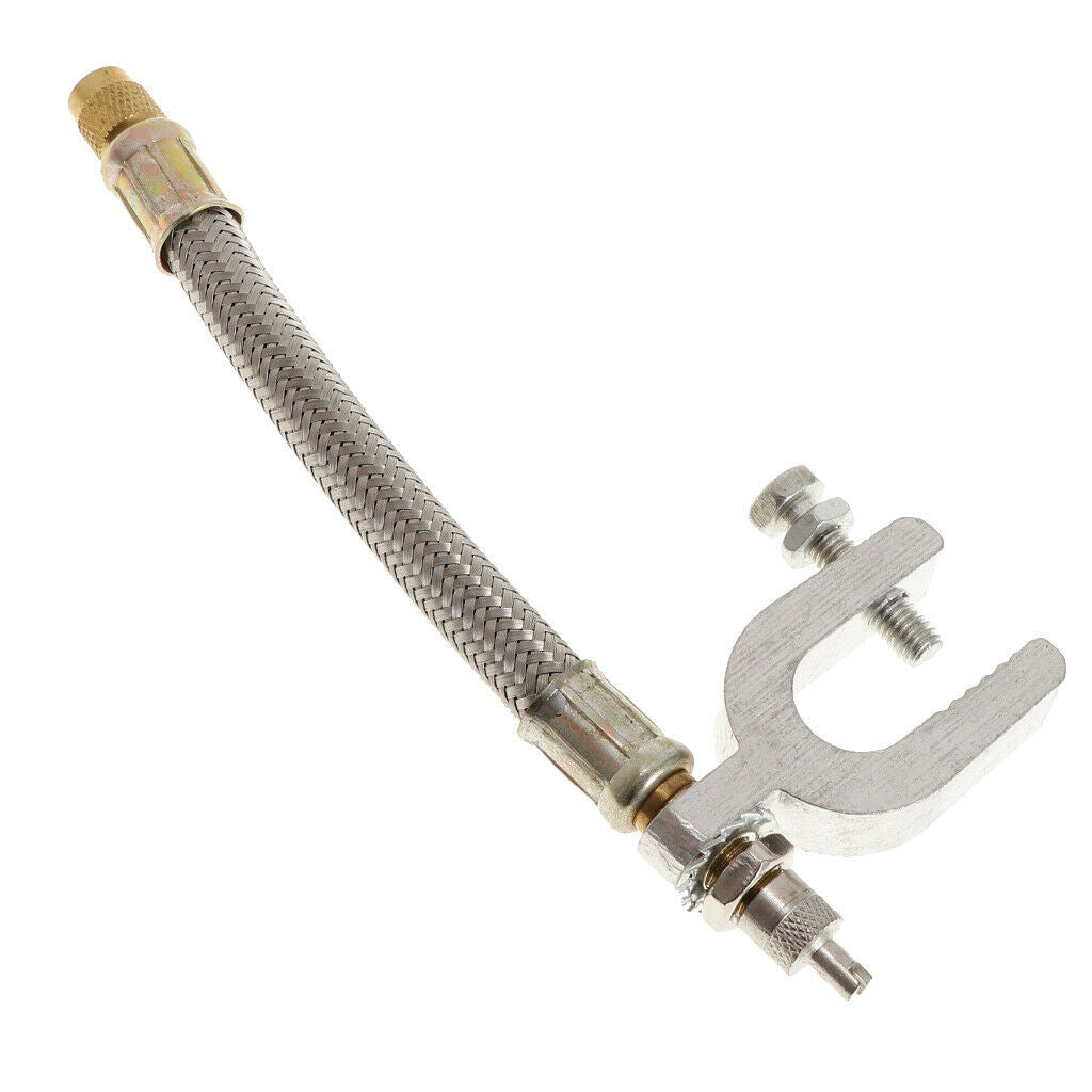 MagiDeal stainless steel tire valve extension adapter with aluminum clamp