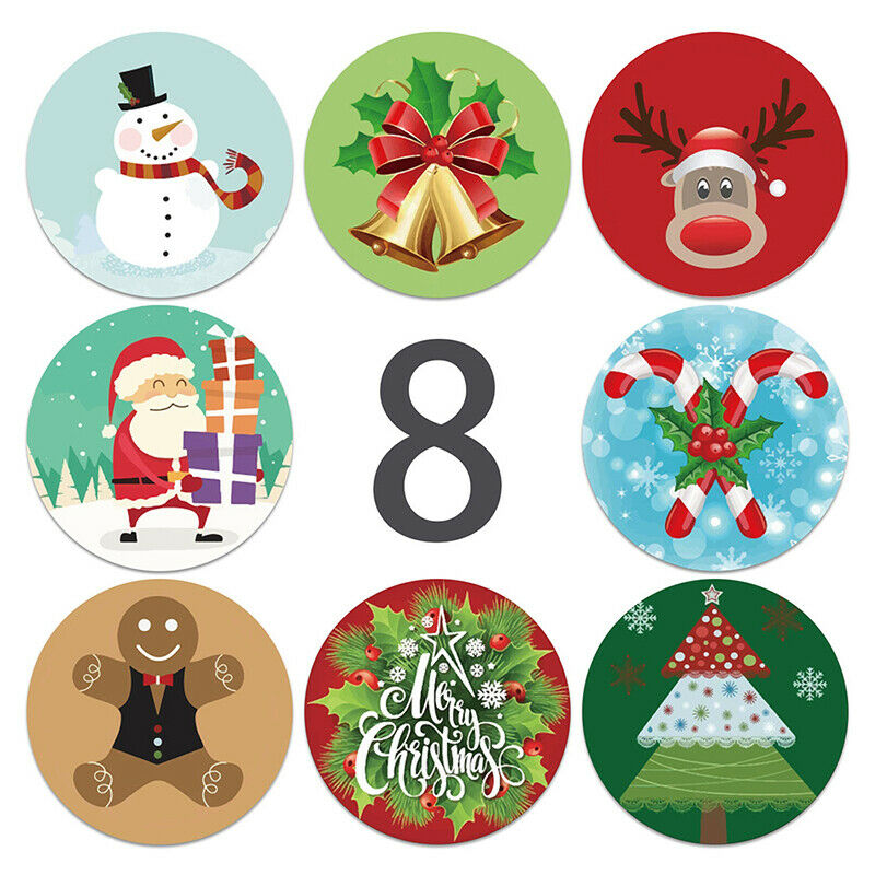 500Pcs/roll Christmas Seal Label Stickers For Scrapbooking Party Gift Bag.l8