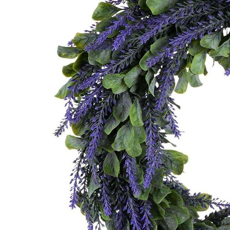 Artificial Wreath, Door Wreath 17 Inch Lavender Sp Wreath Round Wreath for TheY9