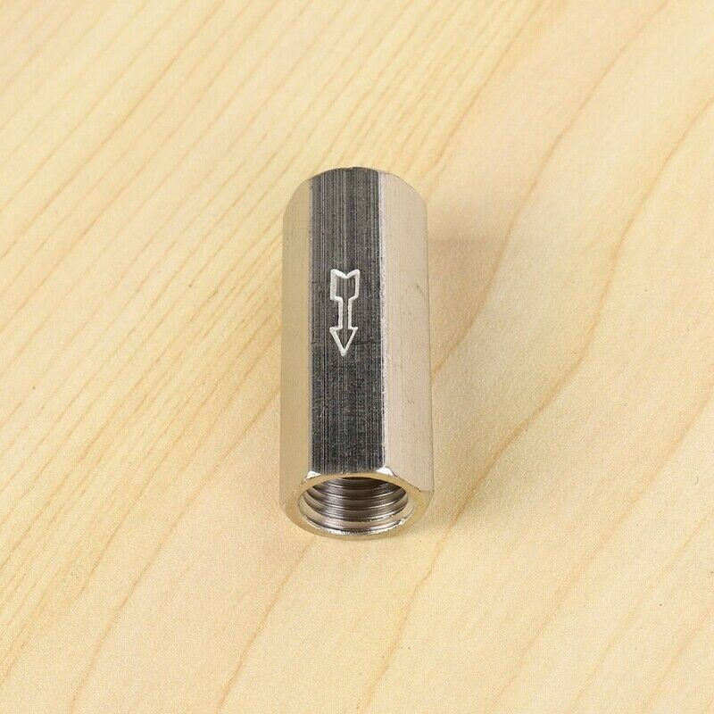 Brass 1/4'' Threaded BSPP Female Full Port One Way Air Check Gas Oil Water ValI3