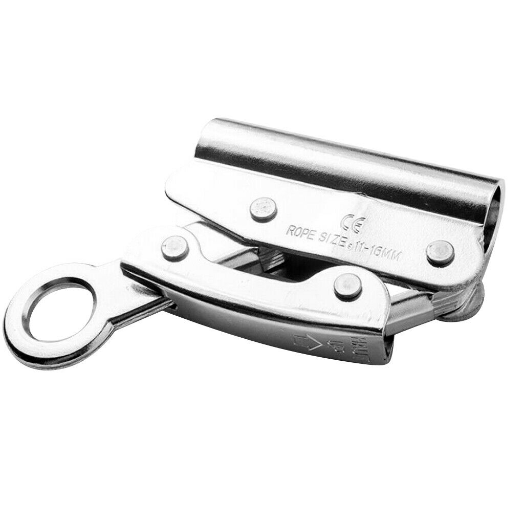Climbing Fall Protect Carabiner Rope Grab Ascender 11-16mm Rope Rappelling