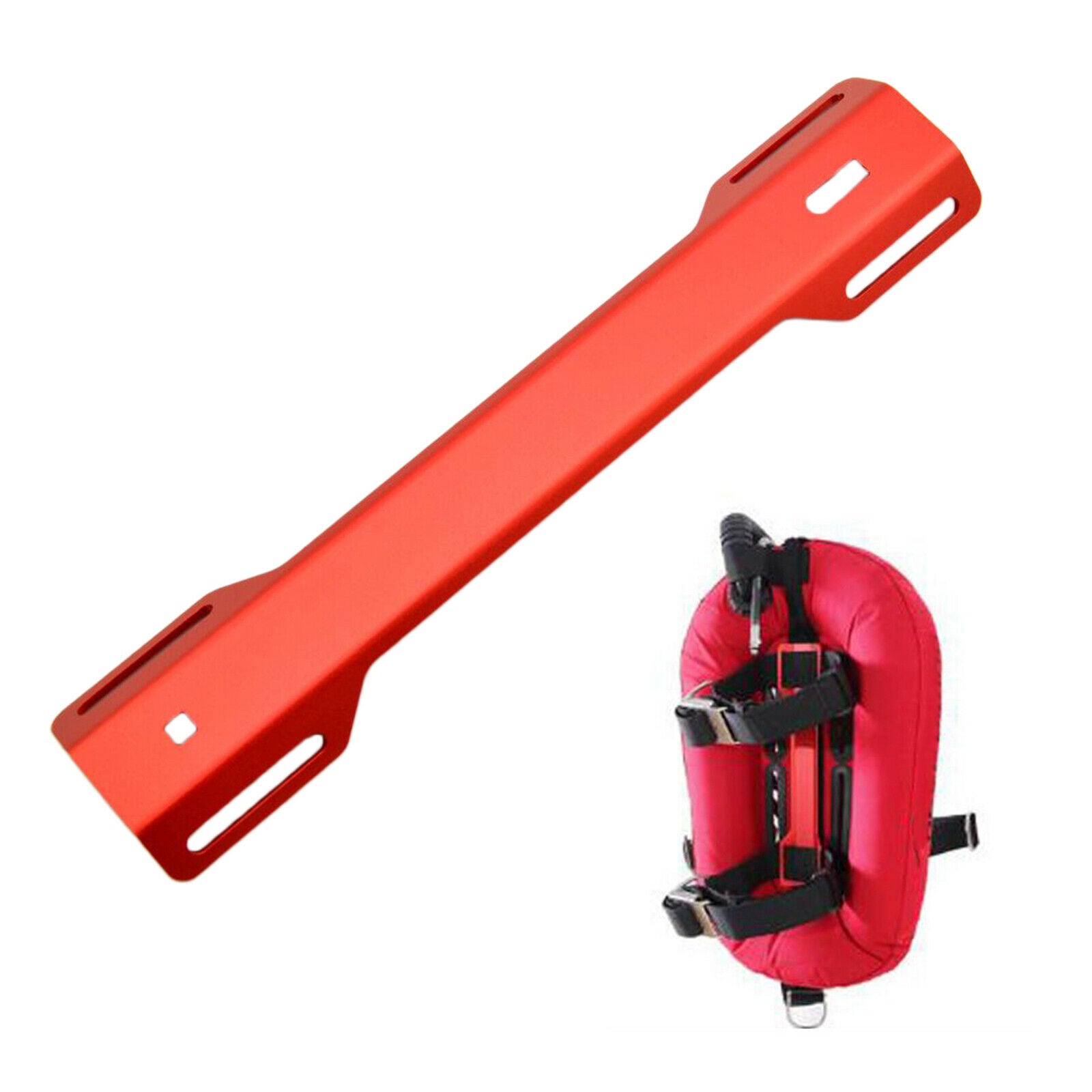 Aluminum Alloy Scuba Diving Tank Adapter (STA) BCD Backplate Durable Red