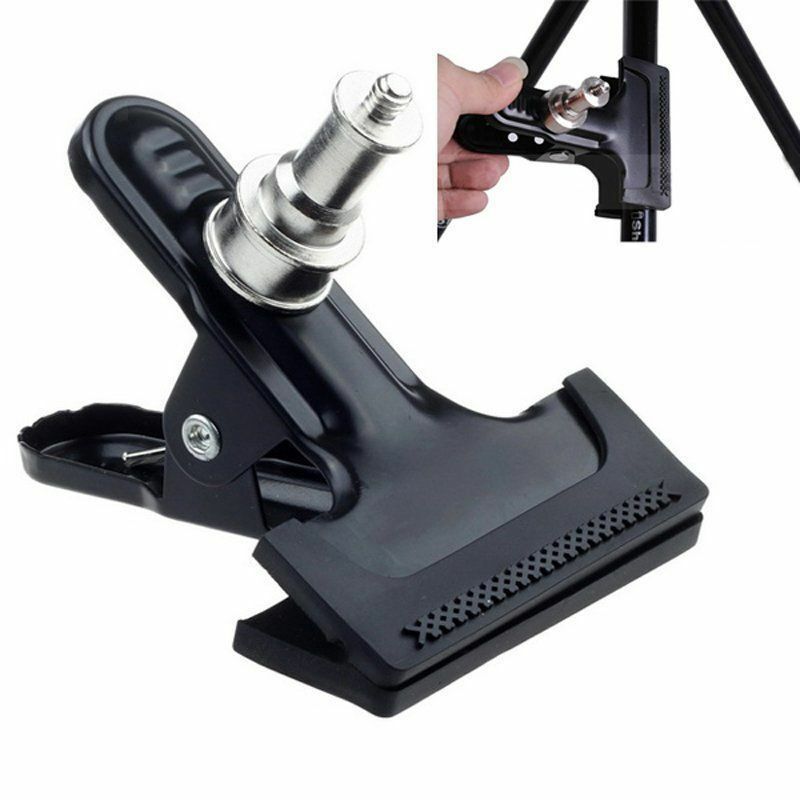 Heavy Duty Clamp Clip 1/4" Screw for Photo Studio Camera Flash Light Stand