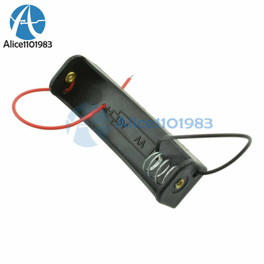 Lot 10PCS AA Battery Holder Storage Box Case with Lead 1.5V for DIY Experiment