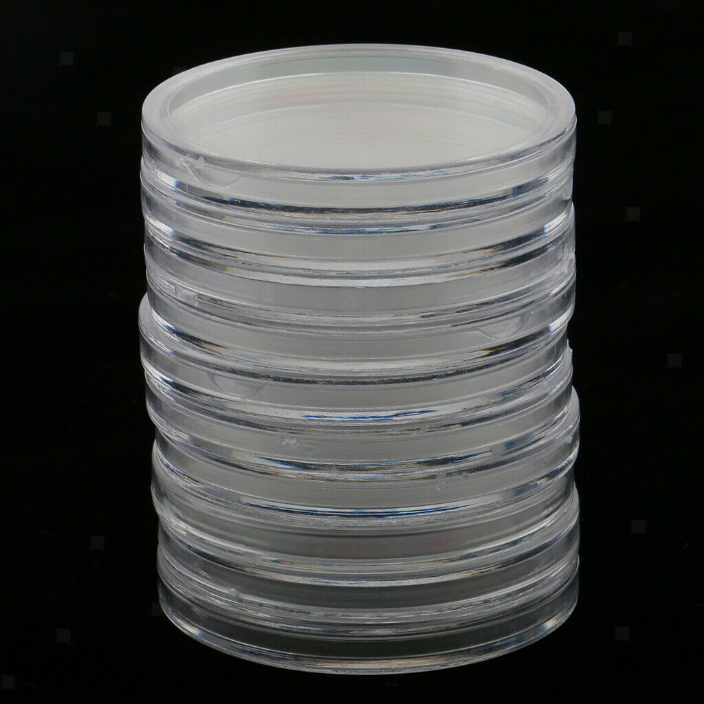 10pcs 46mm Plastic Coin Container Round Coin Case Capsules Boxes Holders