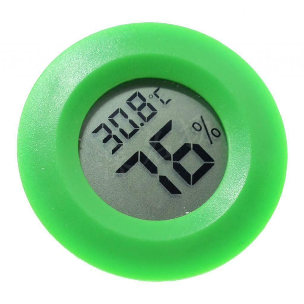3 Pieces  Round Digital Moisture Container Hydrometer Thermometer For Reptiles -