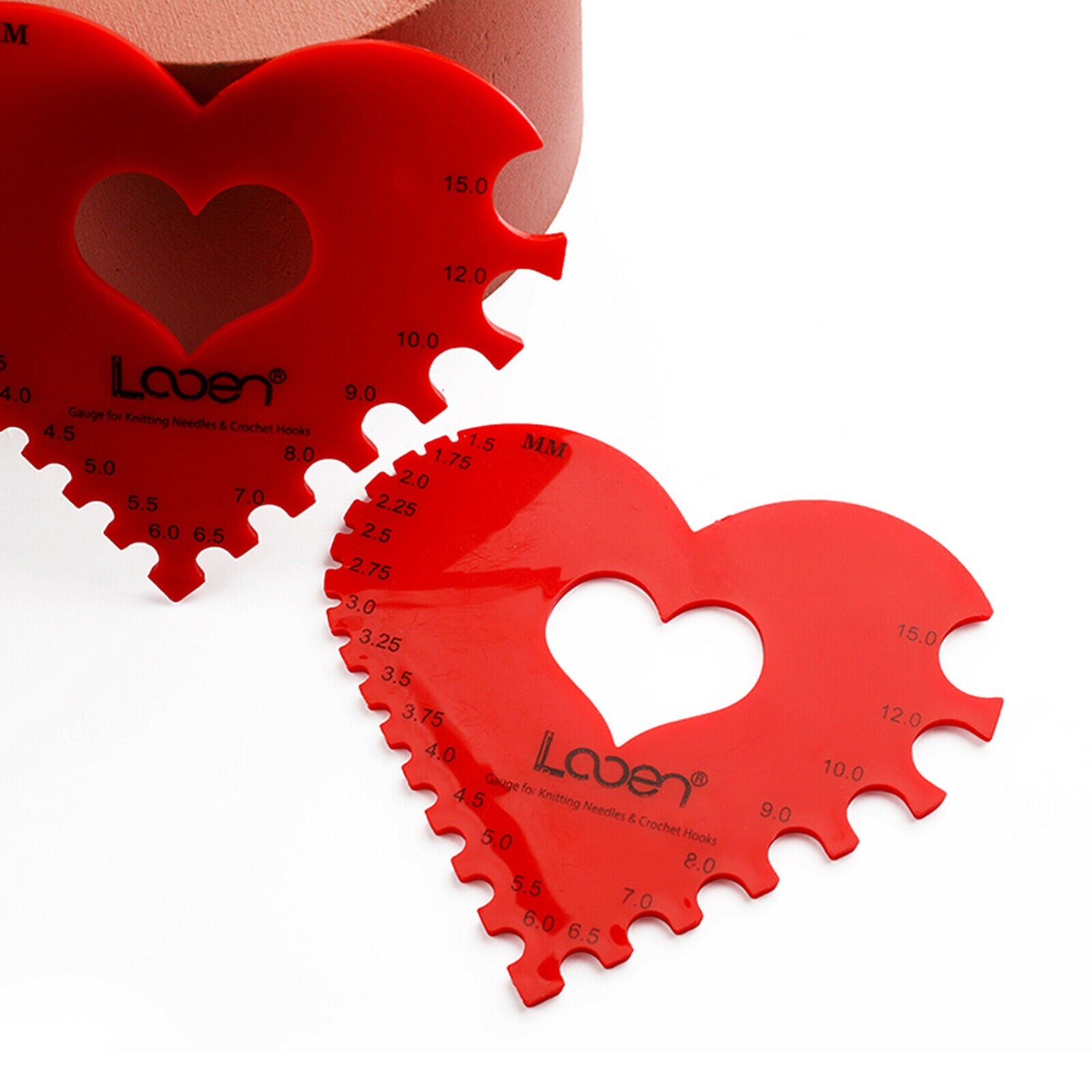 Knitting Accessories Heart Shaped Crochet Gauge Counter Density Sth Tools