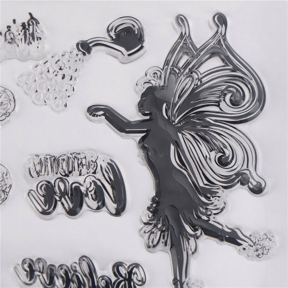 Transparent Clear Silicone Stamps Fairy for DIY Scrapbooking Card Making .l8