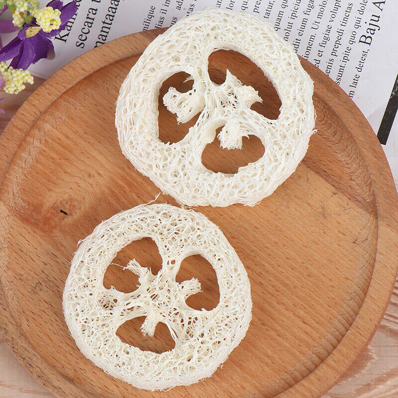 2Pcs Natural Loofah Soap Holder Dish Bathroom Storage Support Plate Stand HO.DD