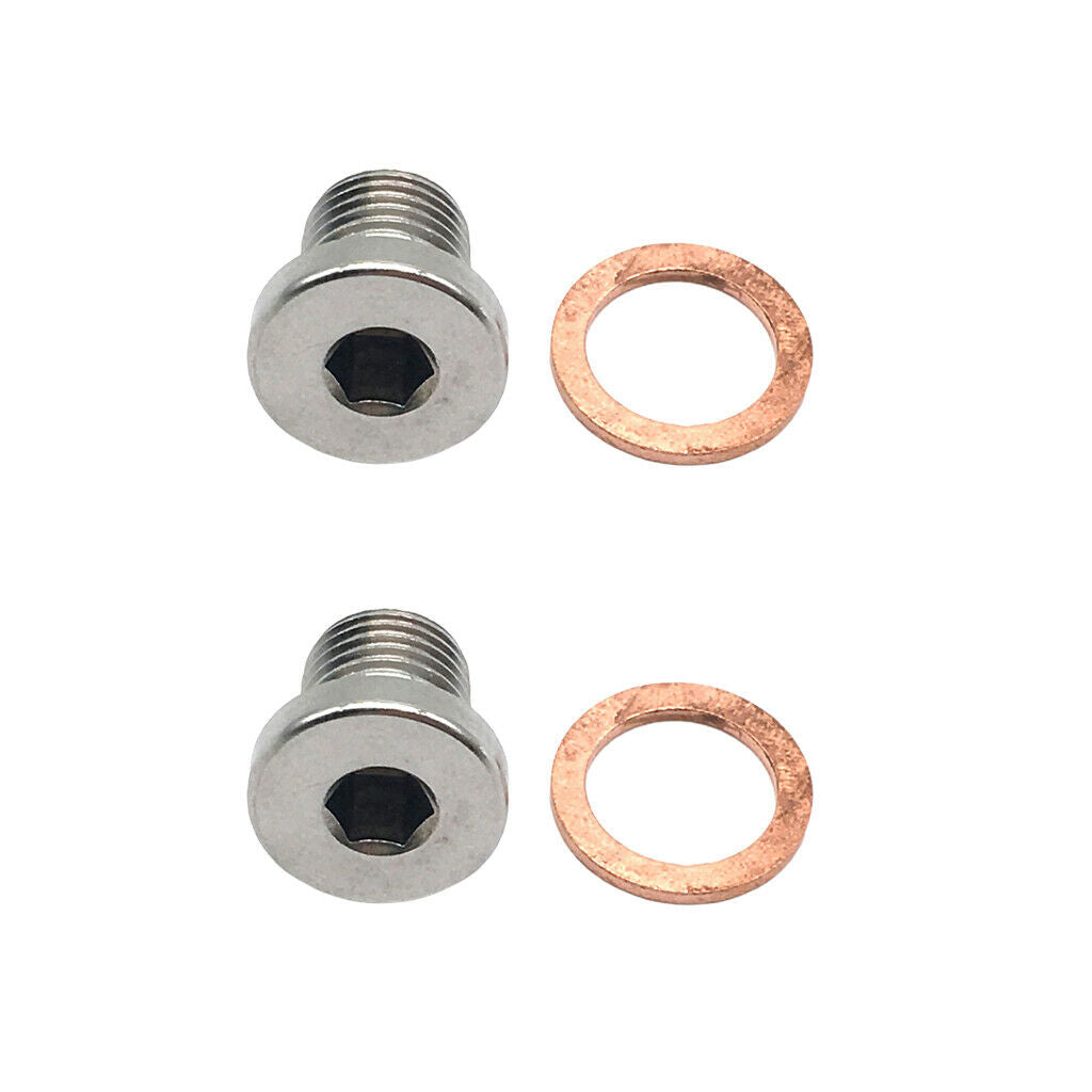 2Set M12 X 1.25mm Oxygen O2 Lambda Sensor Blanking Plug  Stainless Steel