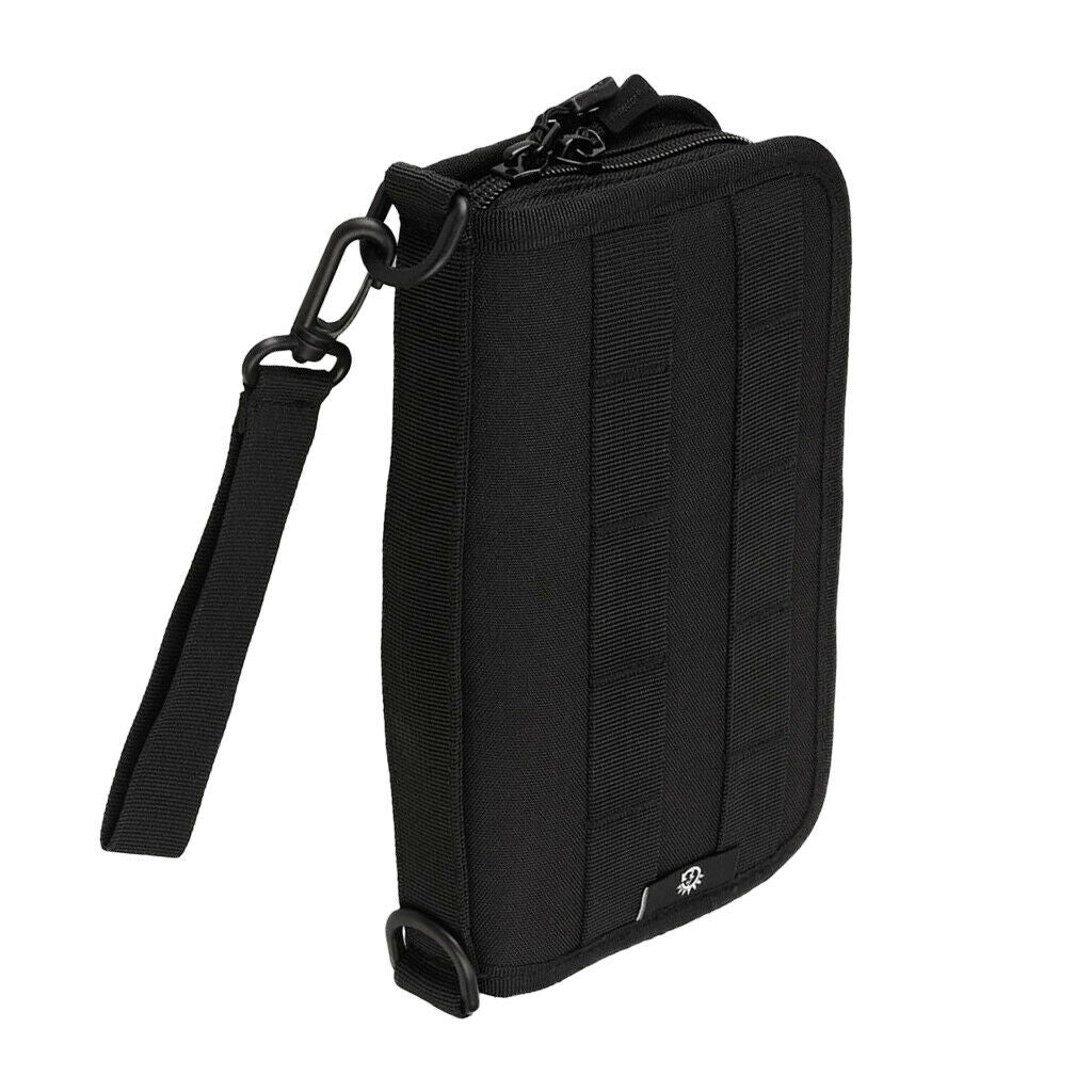 Mens Wallet ID Card Passport Hand Bag 6" Mobile Phone Pouch Black