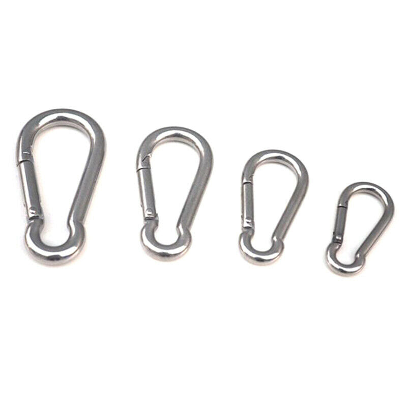 Carabiner Clip Snap Hook Spring Loaded Steel Karabiner Carabina Carbine.l8