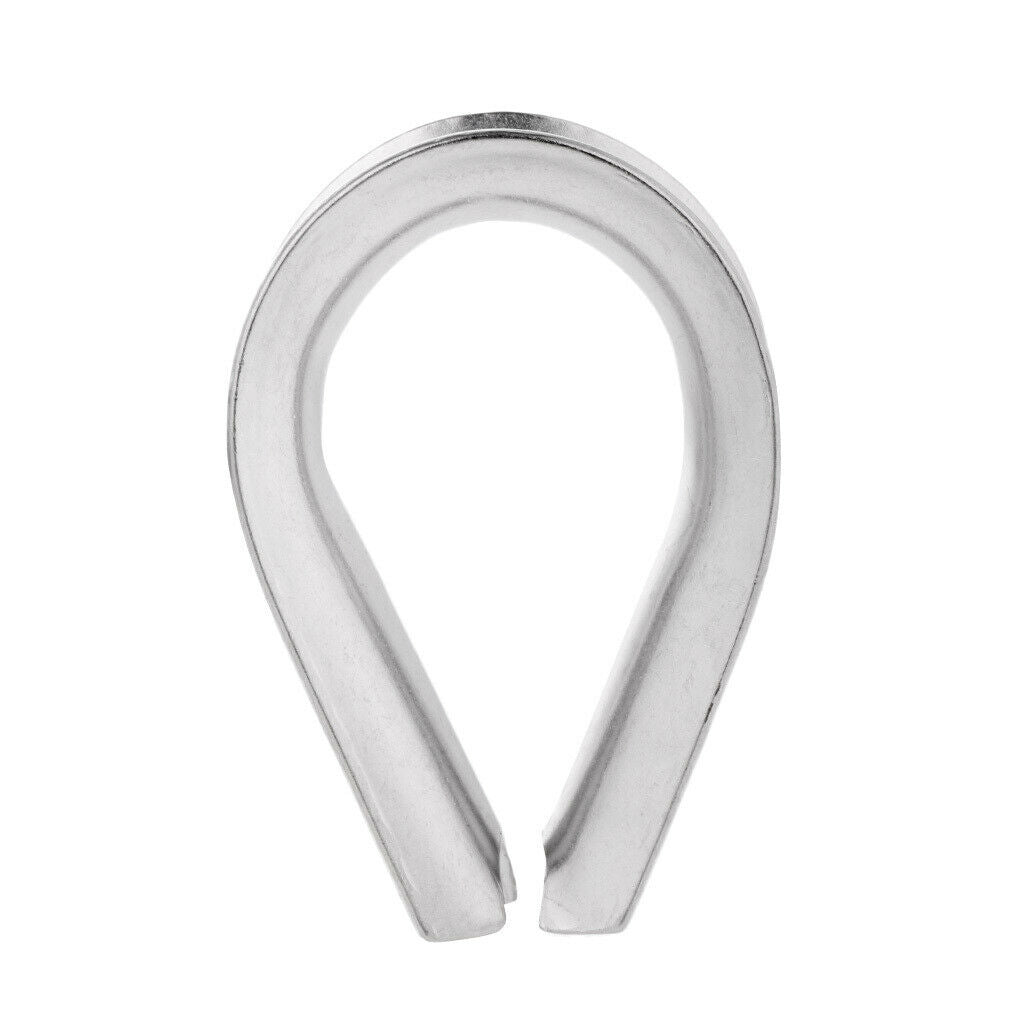 304 Stainless Steel Wire Rope Cable Thimbles Rigging Lifting Gear 14mm