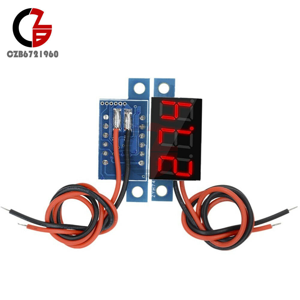 Red 0.36 inch 2 Wire 3 LED 3.3-17V Panel Meter Mini Lithium Battery Voltmeter
