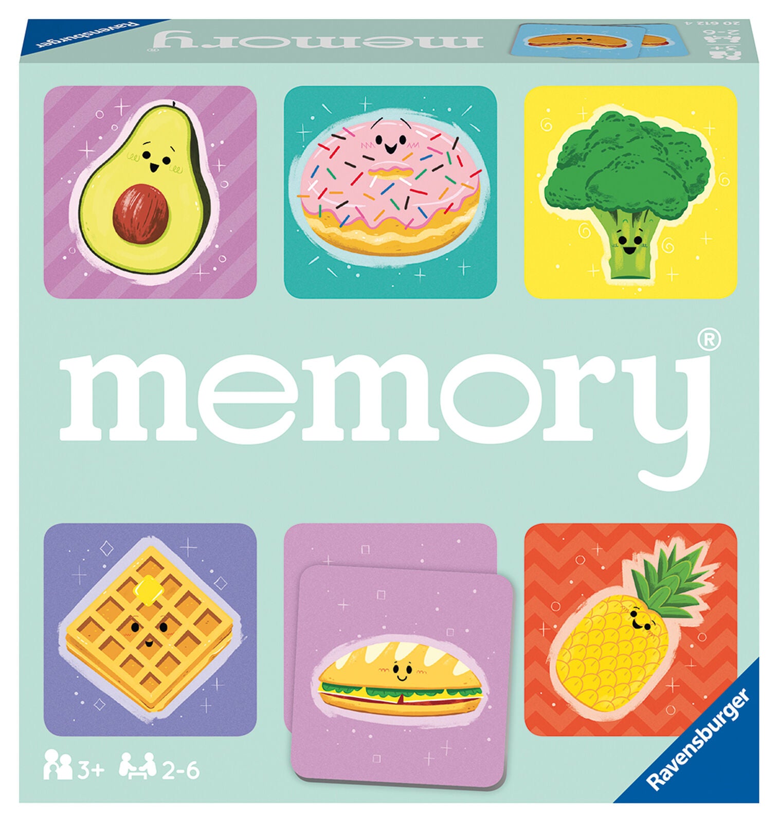 20612 Ravensburger Funny Food Large Memory Snap Matching Game Children Age 3yrs+