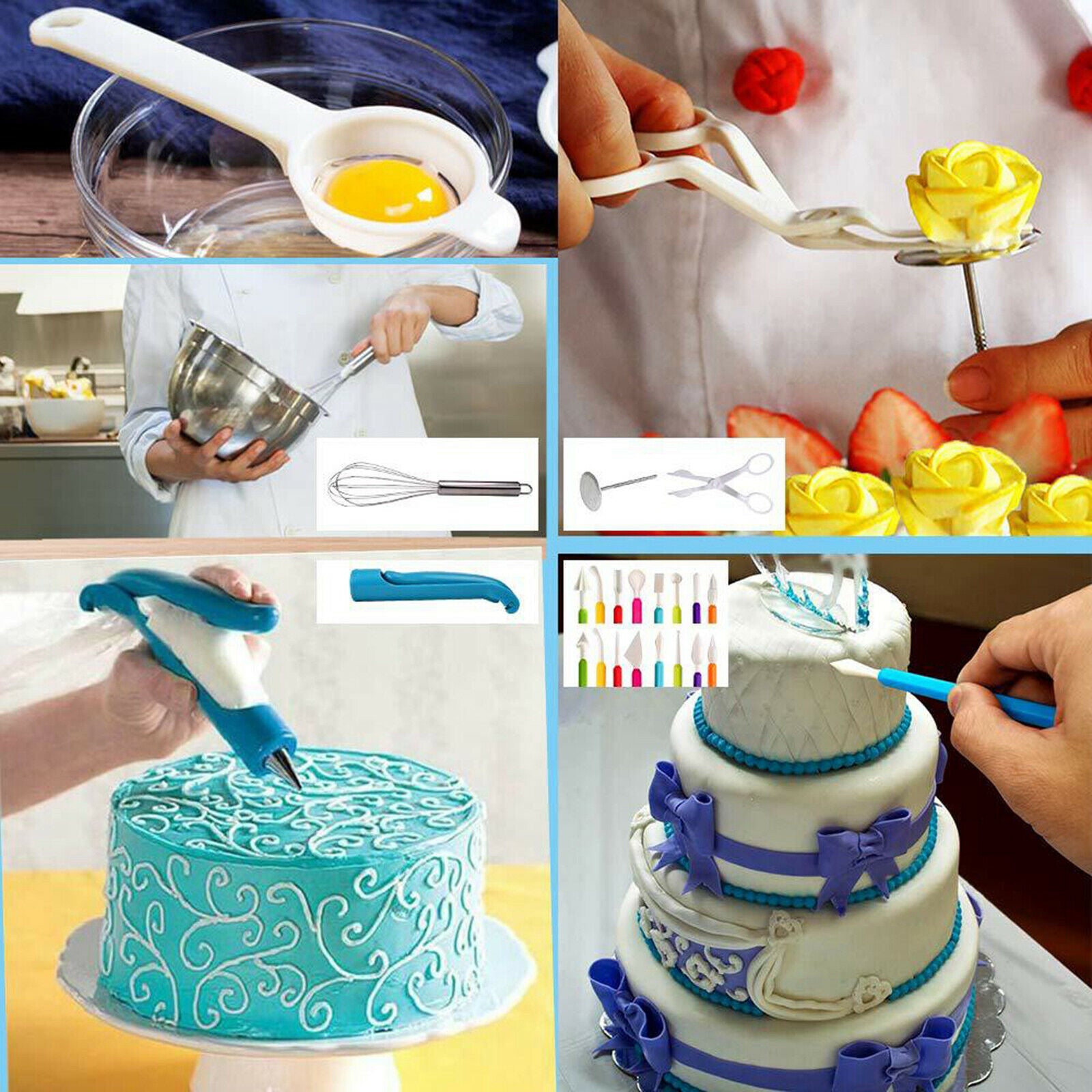 52pcs Cake Decorating Kit Set Kitchen Cake Decoration Equip Pastry Bag