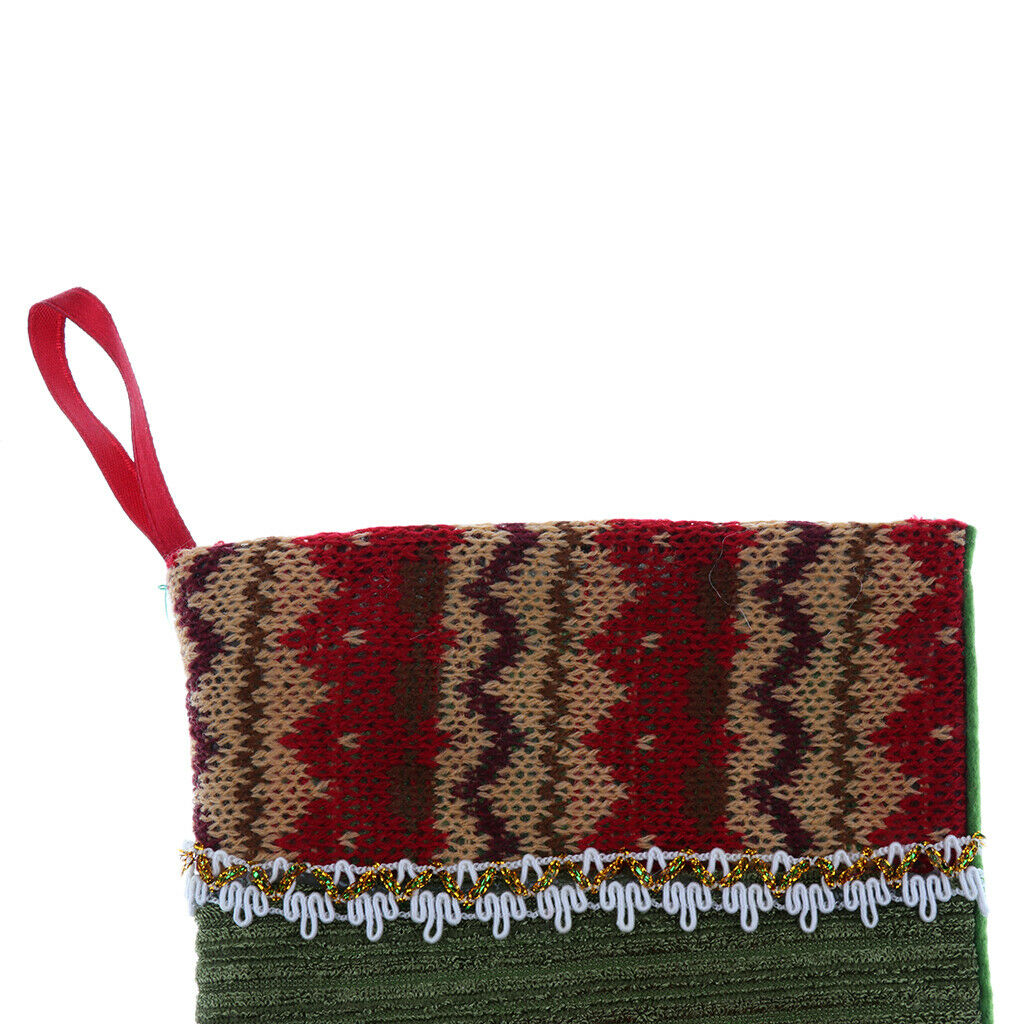Santa Claus Pattern Christmas Stocking Sock Xmas Holiday Decoration Gift