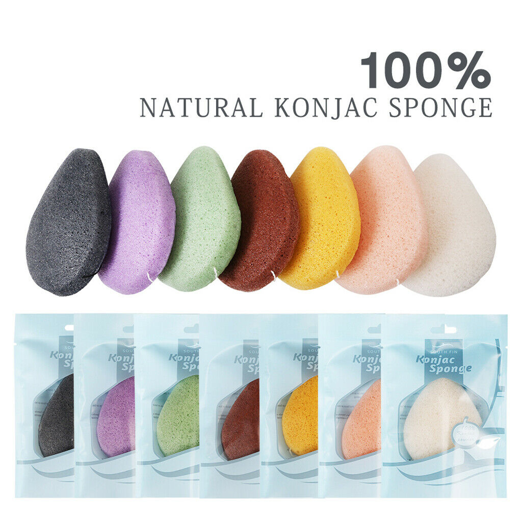 Konjac Face Deep Pore Cleansing Exfoliating Sponge Facial Pad Puff Yellow