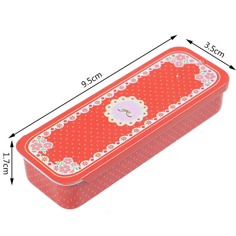 Rectangular Slide Cover Mini Iron Box Storage Pill Case Portable Tin Cont.l8