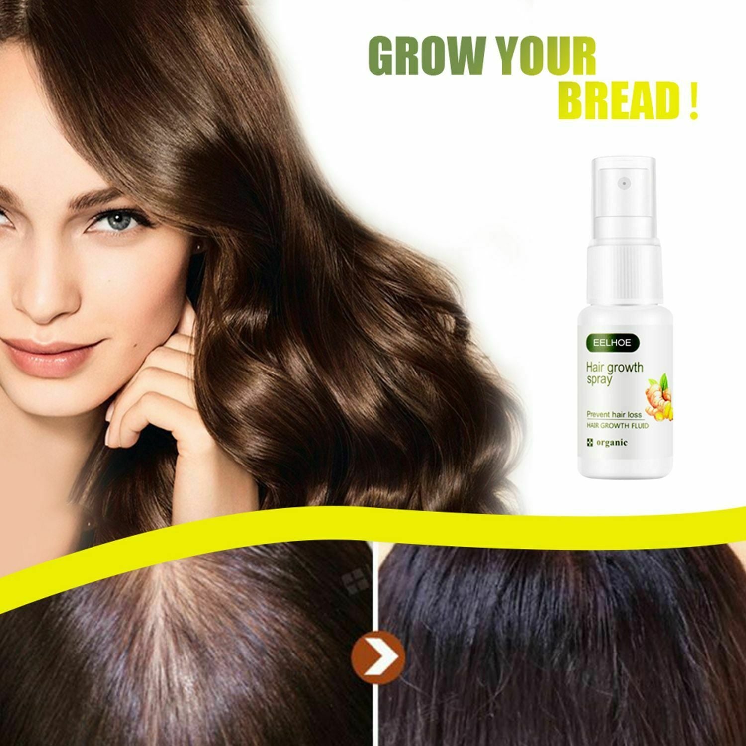 Anti Hair Loss Hair Care Pilatory Germinal Dense Serum Ginger Hair Growth Spray