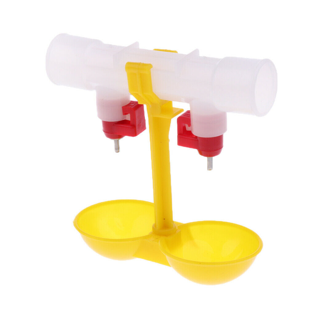 10Pcs Poultry Chicken Hanging Cup Drink Water Nipple Drinker Feeder