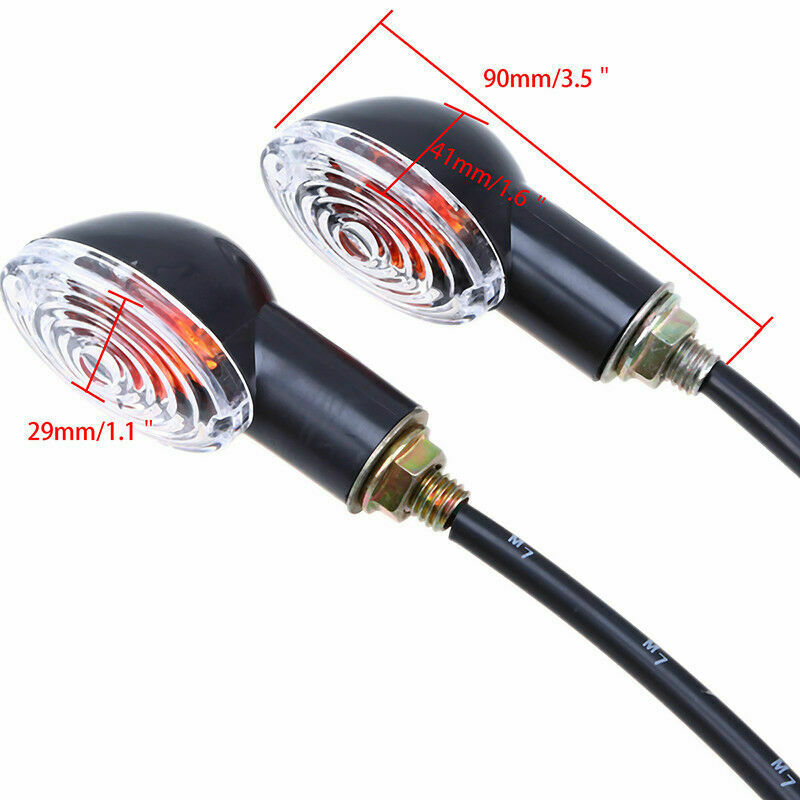 Universal Motorcycle Turn Signal Indicator Light  Lamp 12V Clear Lens