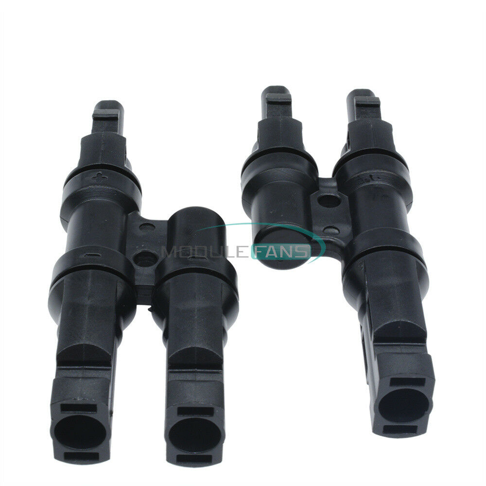 1 Pair Adapter Y Branch T Branch 30A Female Male Connectors for Solar Panel