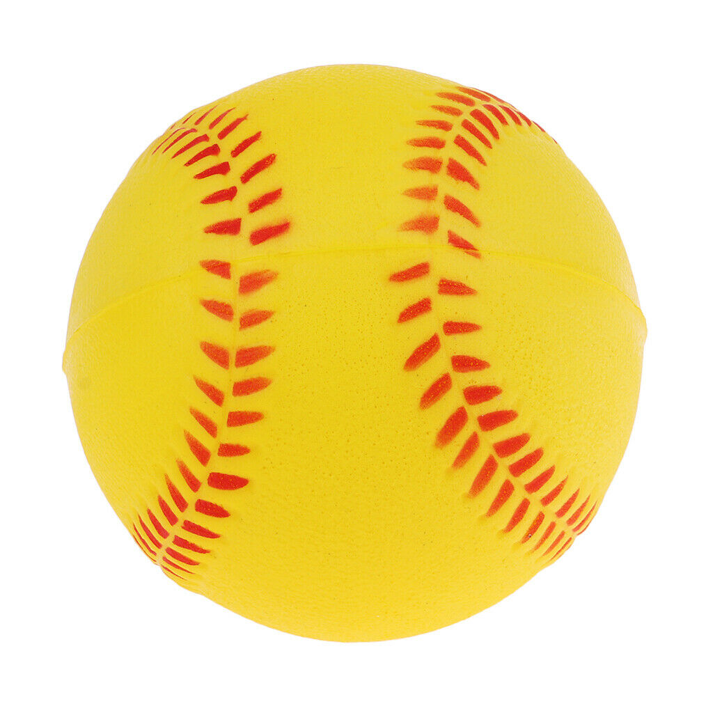 4x Soft Training Baseball Softball Kids Team Game Playing Bouncy Ball Yellow