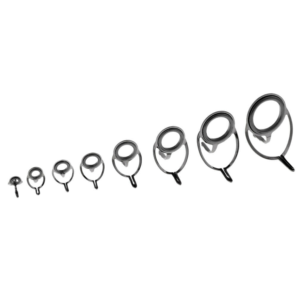 8pcs Replacement Fishing Rod Eye Ring Guide Double Leg for /Carp Rod