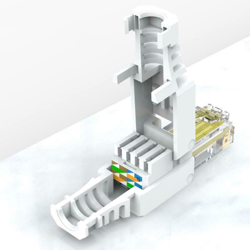 No Crimp CAT6 Connector RJ-45 Tool-Less Modular Pug 8-Position 8-Conductor
