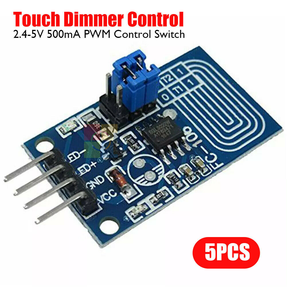 5PC Capacitive Touch LED Dimmer PCB Board PWM Control Switch Module 2.4-5V 500mA