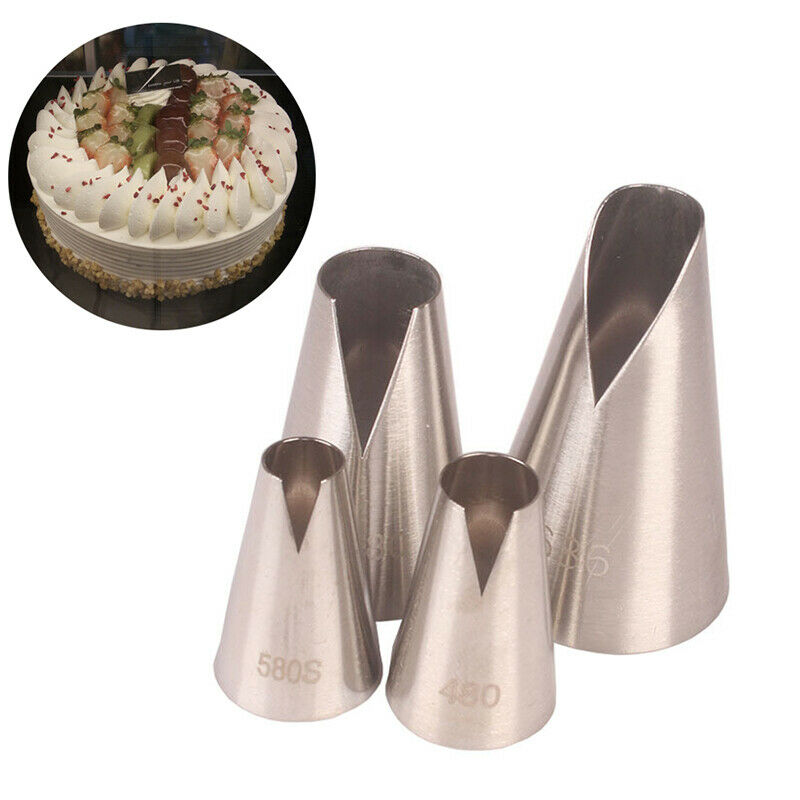 4PCs Cakes Set Cookies Icing Piping Pastry Nozzle Kitchen Gadgets Fondant.l8