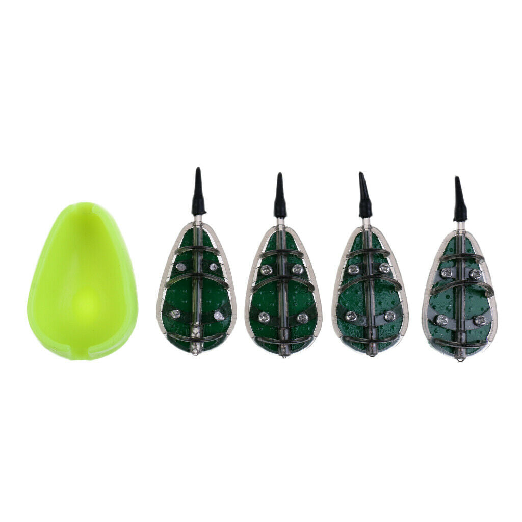Carp Fishing In-line Flat Method Feeder & Mould Lead Sinker -30g 40g 50g 60g