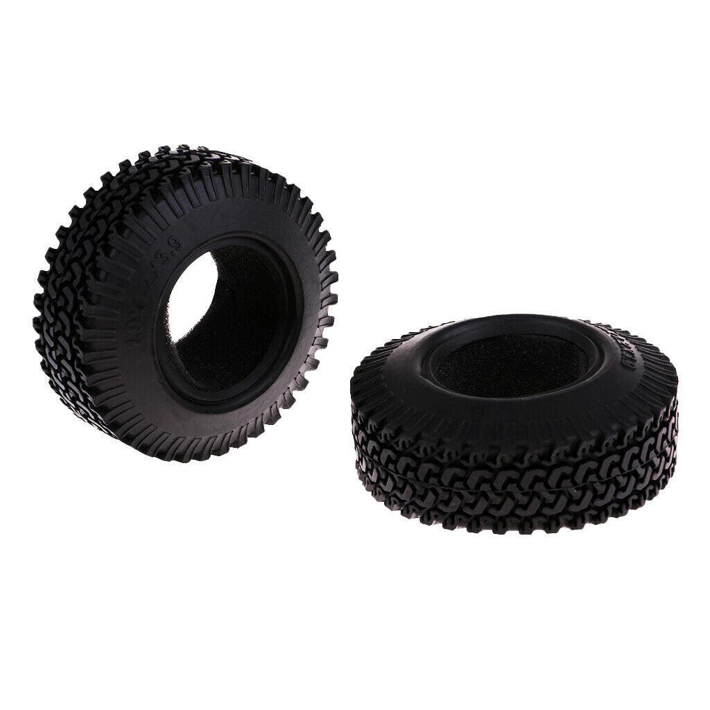 4Pcs 1:10 Scale Rubber Crush Stone Crawler Tire Set for RC Crawlers