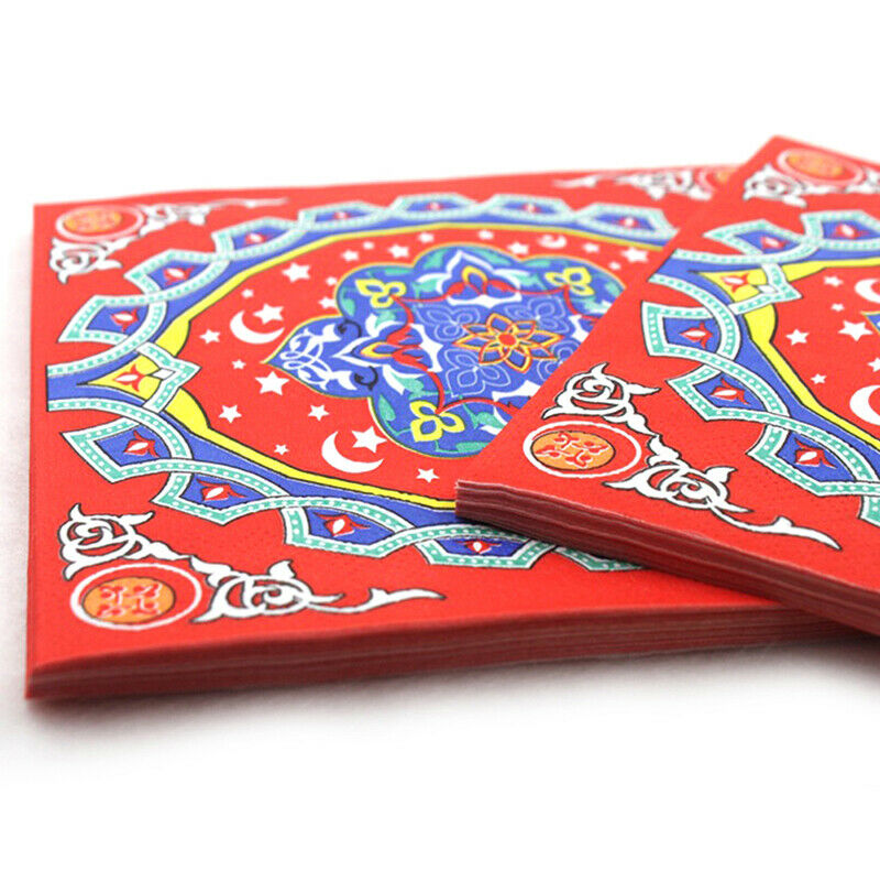 Eid Mubarak Ramadan Decoration Paper Napkin Muslim Facial Tissue u