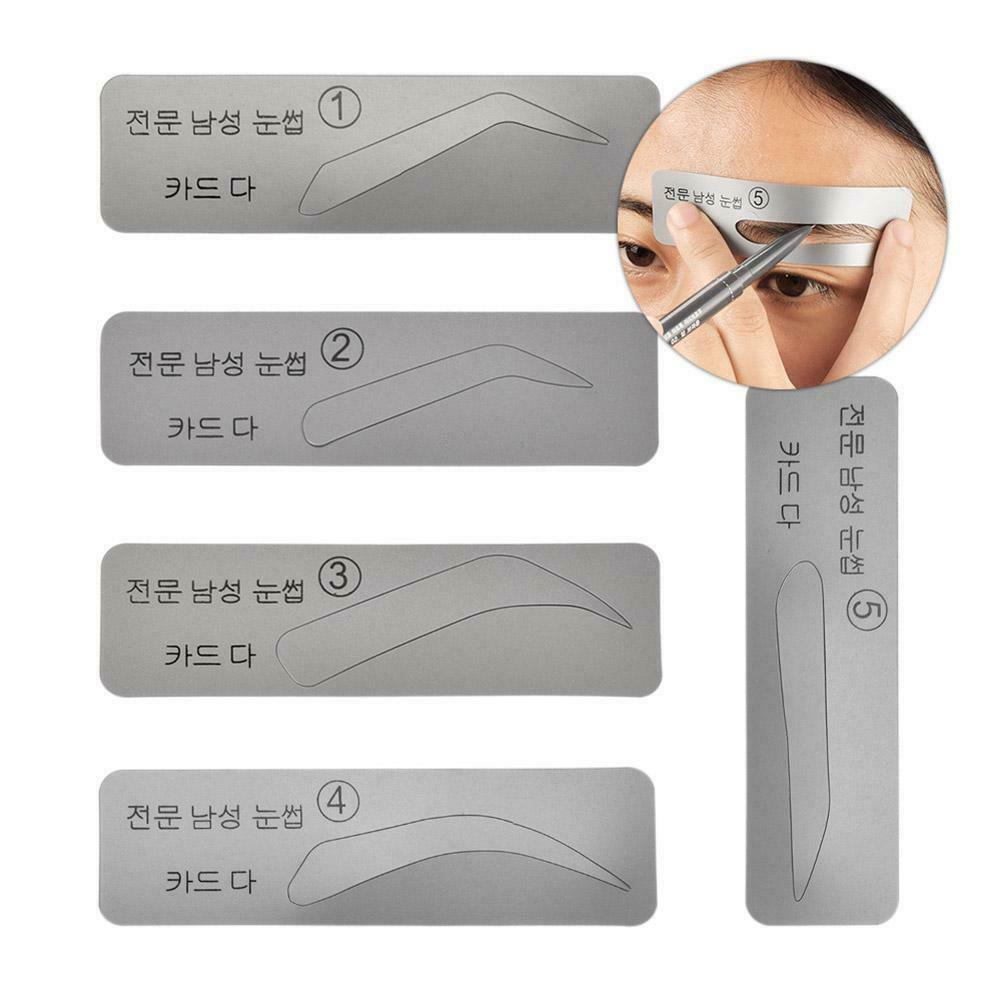 5pcs Reusable Eyebrow Stencil Set Eye Brow Mold DIY Styling Template Card @