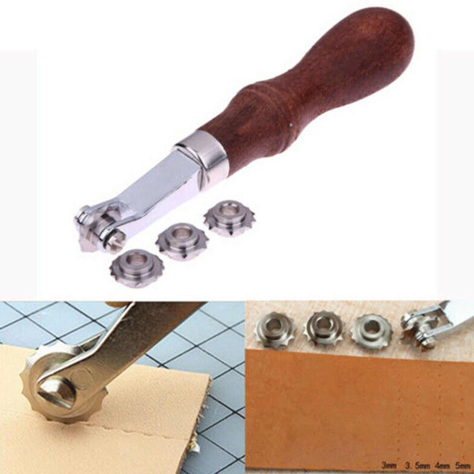 Leather Craft Sewing Over Stitch Wheel Marker Spacer Roulette Overstitcher SET