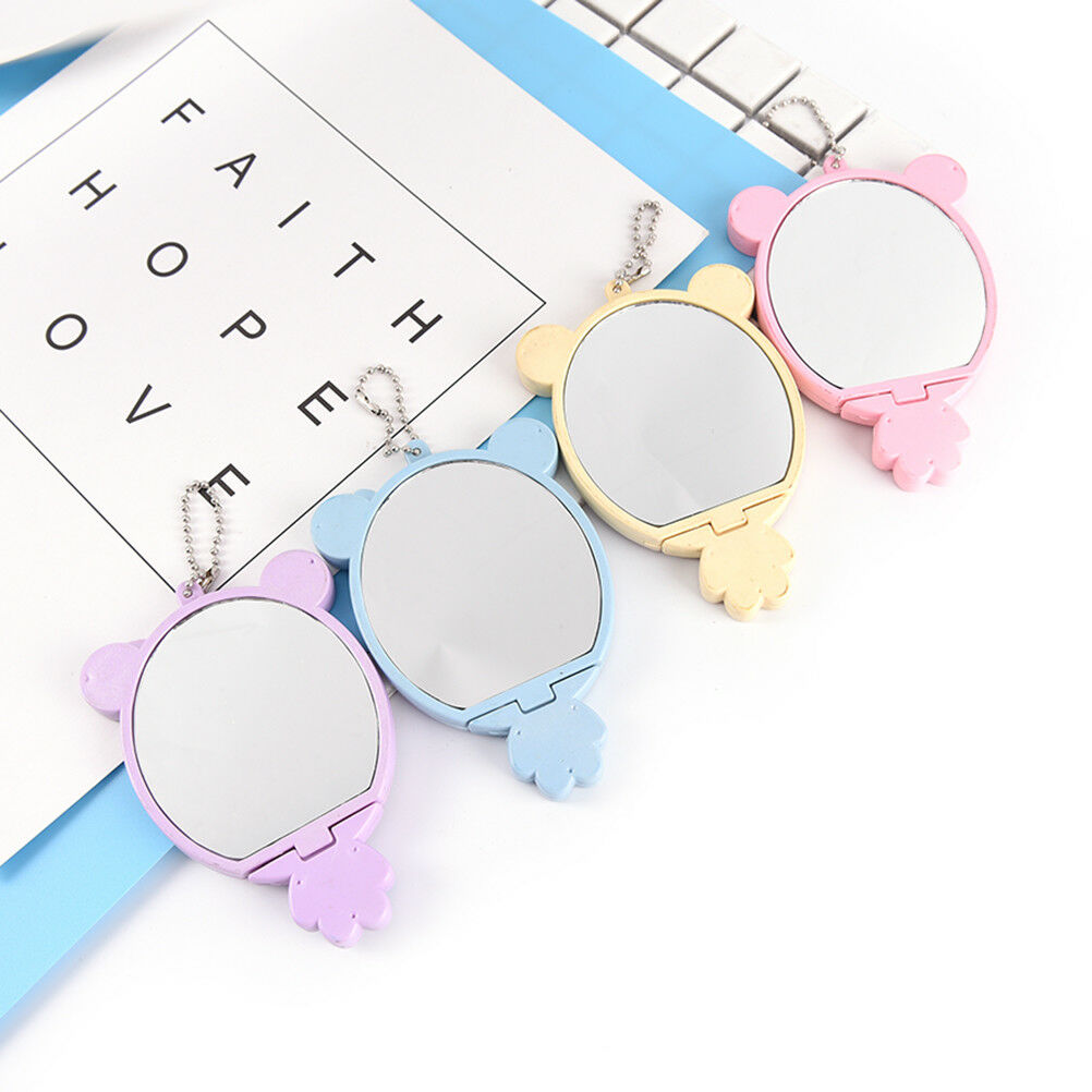 Cute Cartoon Makeup Mirror Travel Pocket Cosmetic Mirror With Comb Random Fad US