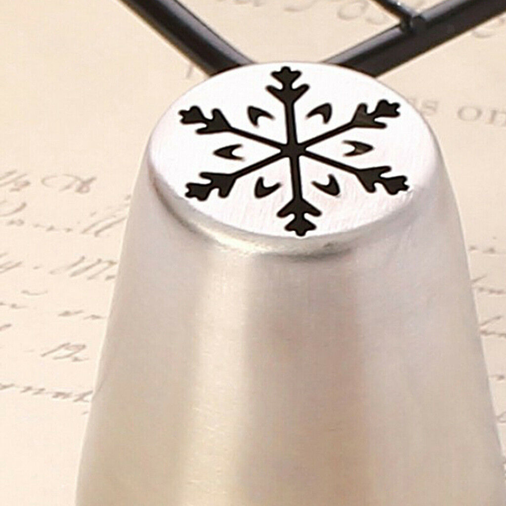 12Pcs Christmas Icing Piping Nozzle Dispenser Set Stainless Steel Tools