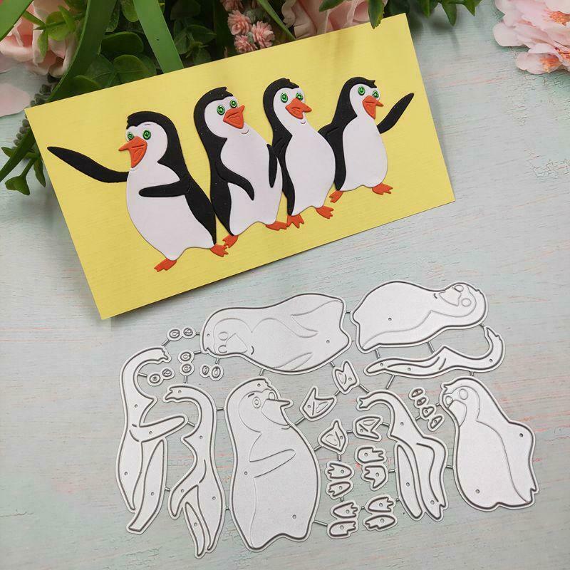 Penguin Metal Cutting Dies Stencil Scrapbooking DIY Album Stamp Paper Embossing