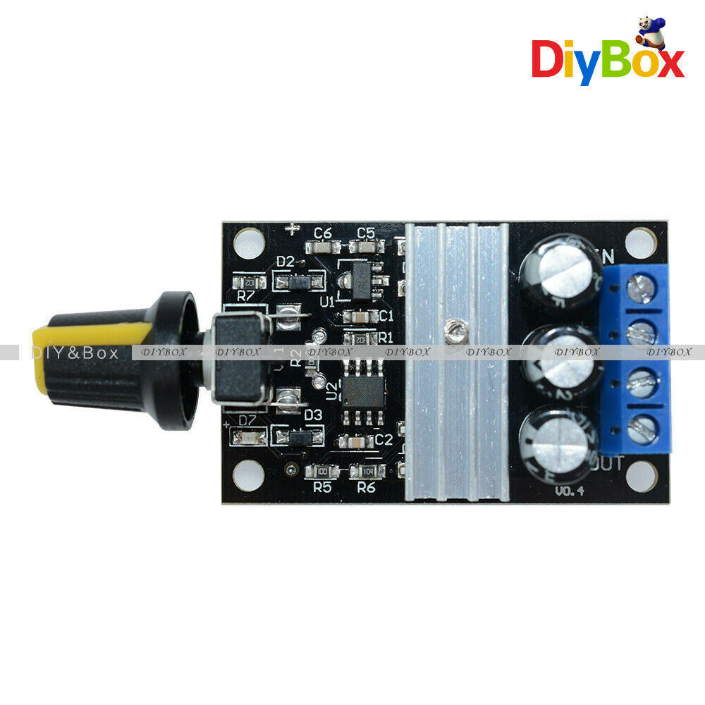 DC 6V 12V 24V 28V 3A PWM Motor Speed Control Switch Controller Black For DC Moto