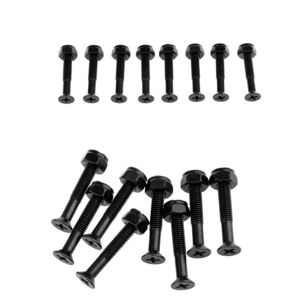 16 Pieces Replacement Hardware Screw Nuts Set For Skateboard / Longboard