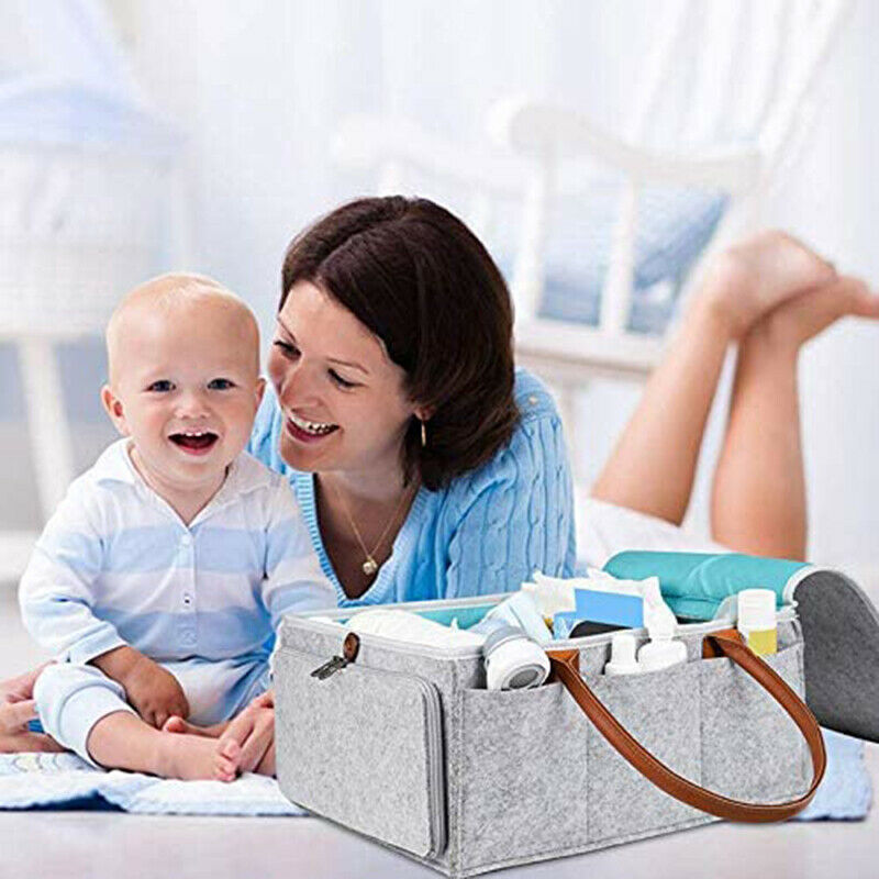 Large Diaper Caddy Baby Organizer Storage Basket Wipes Nursery Stacker Holder HN