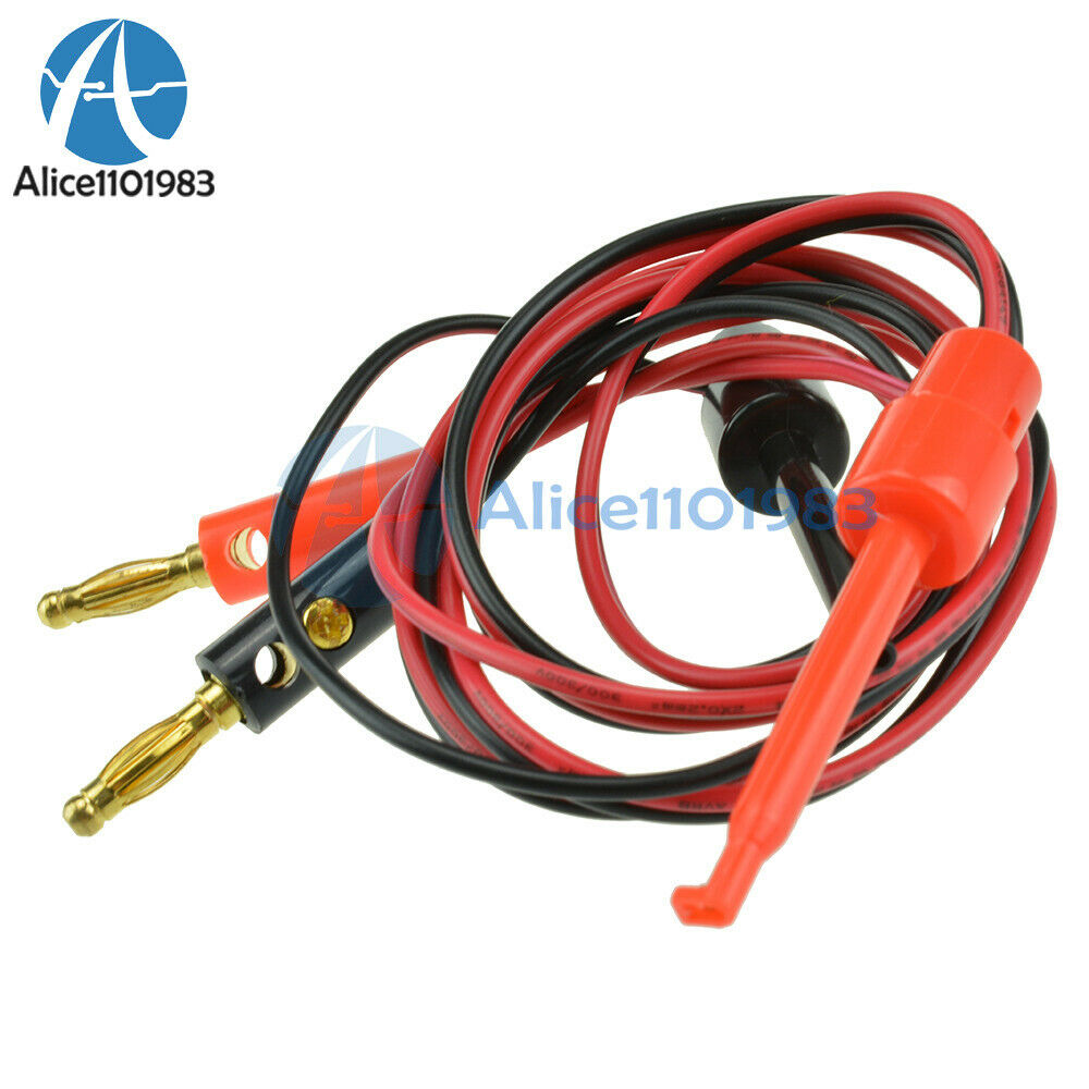 10Pair Small Banana Plug To Test Hook Clip Probe Lead Cable For Multimeter