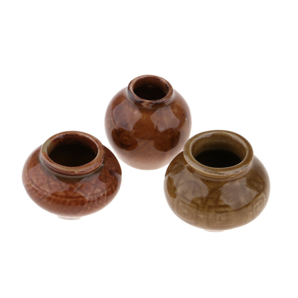 3 Pieces Modeling Ceramic Flower Vase Home Decor