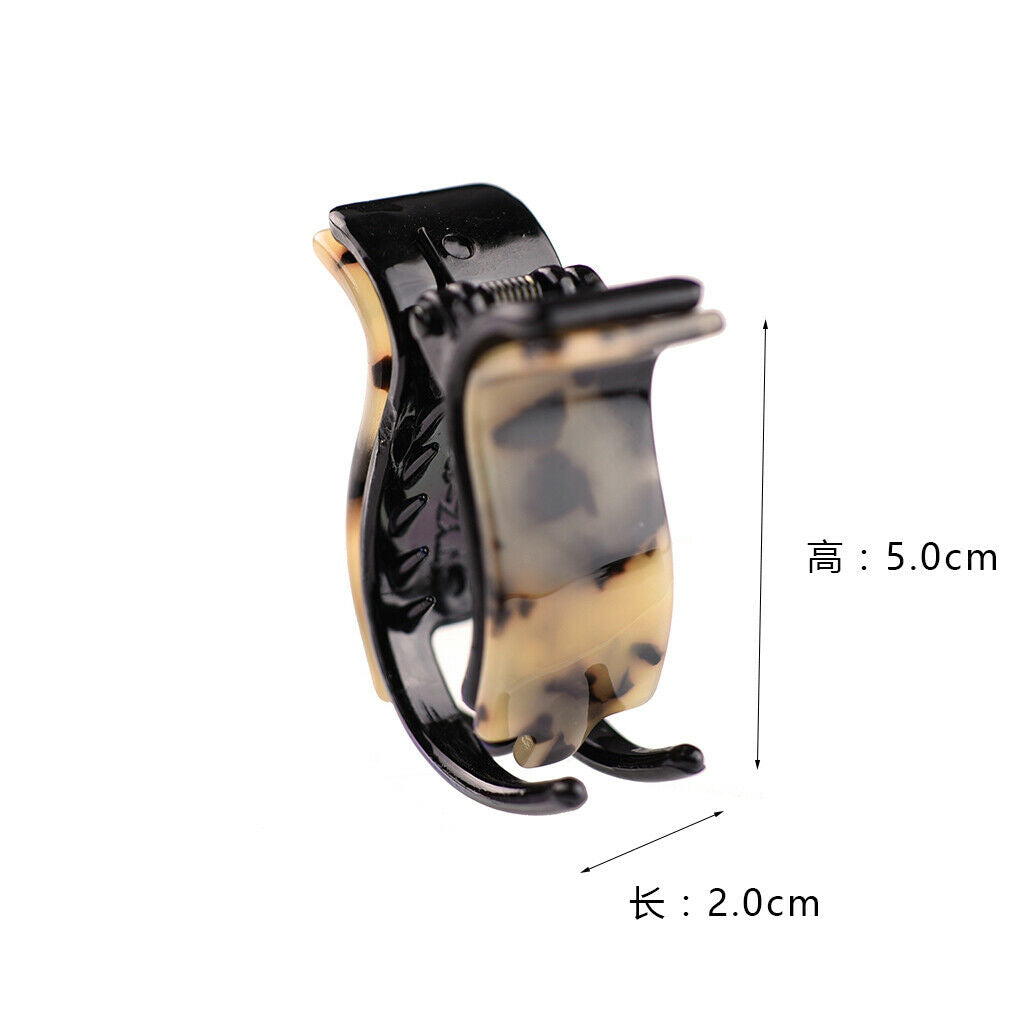 Women Leopard Barrette Barrettes Leopard Acetate Headwear Light Brown