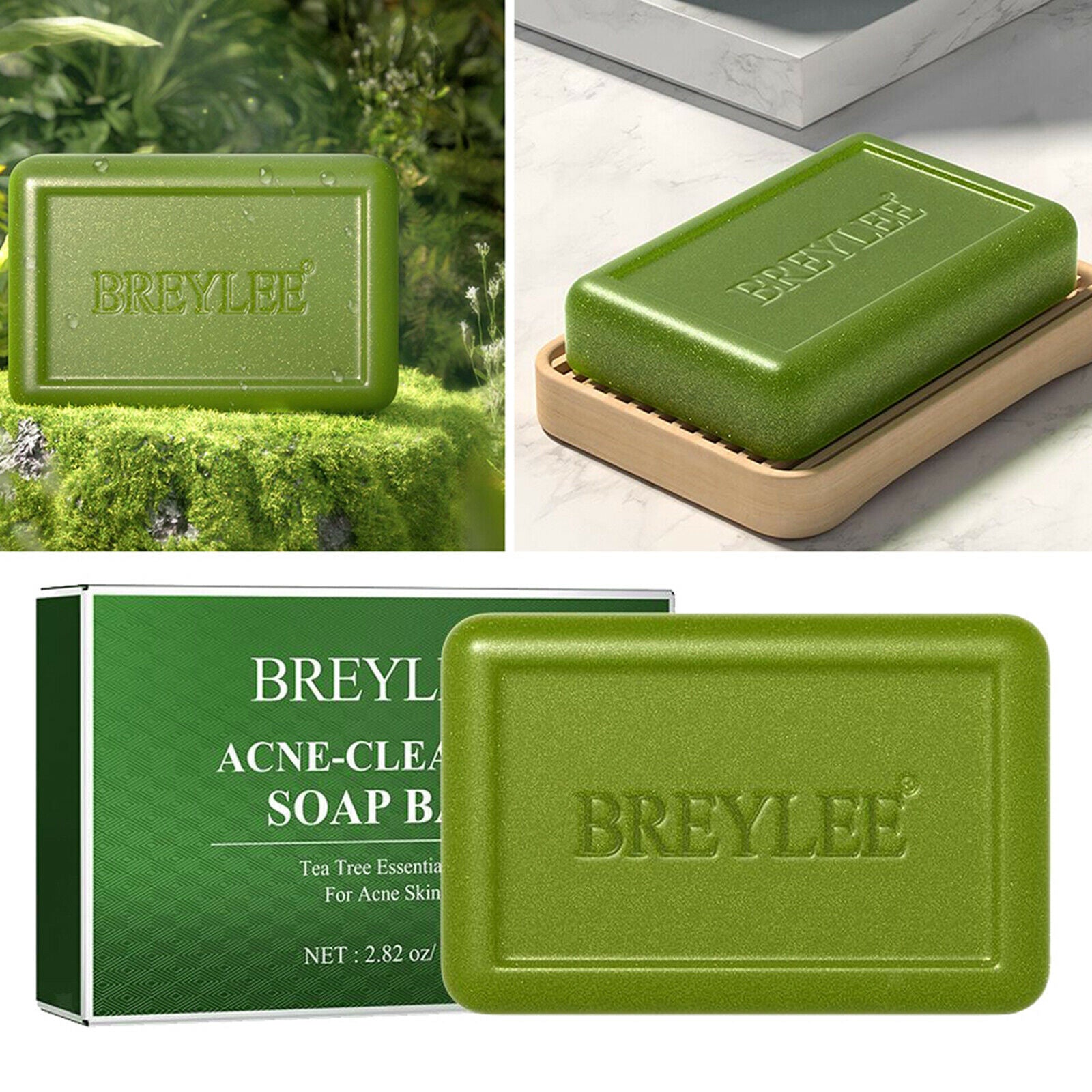 80g Tea Tree Soap Face Body Acne Removal Bath Skin Care Oil Control Deep Clean