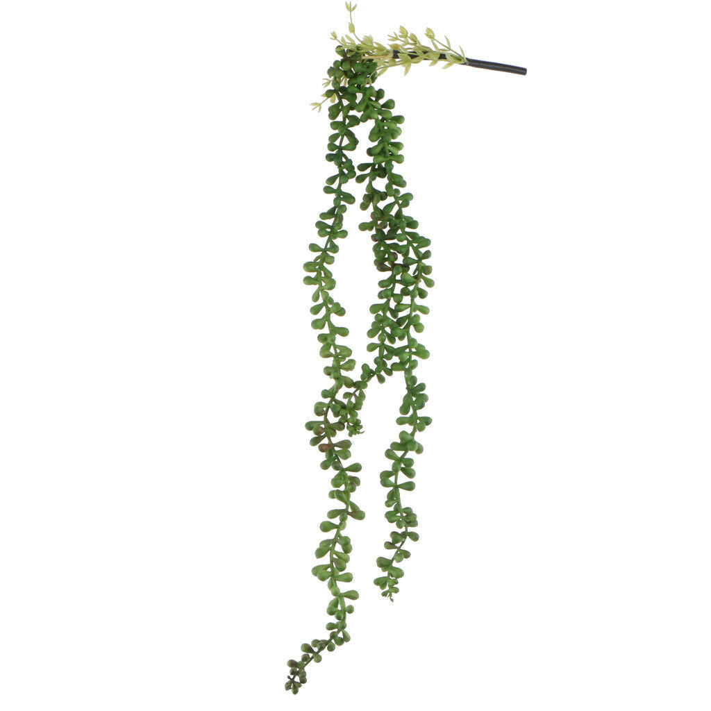 Artificial String of Pearls Hanging Plants Home Garden Wedding Flower Green